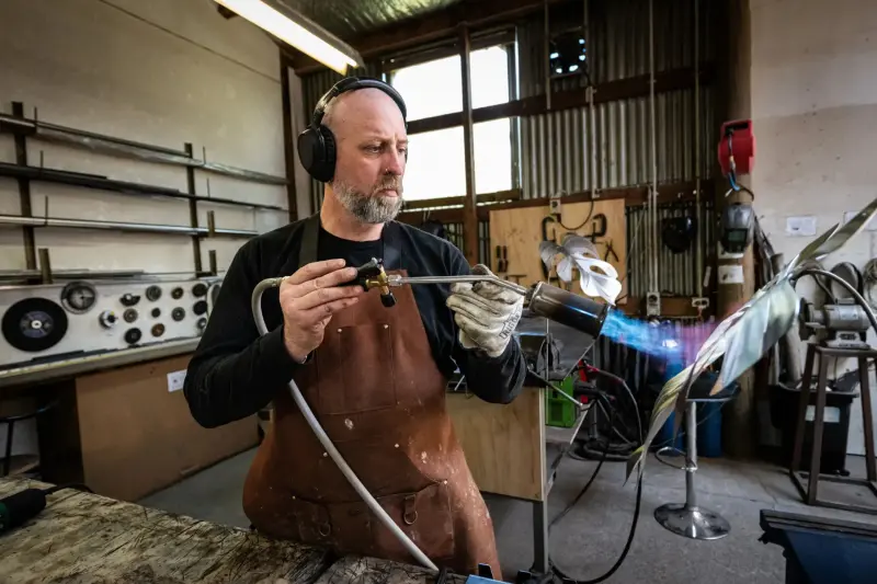 Applying heat with a torch